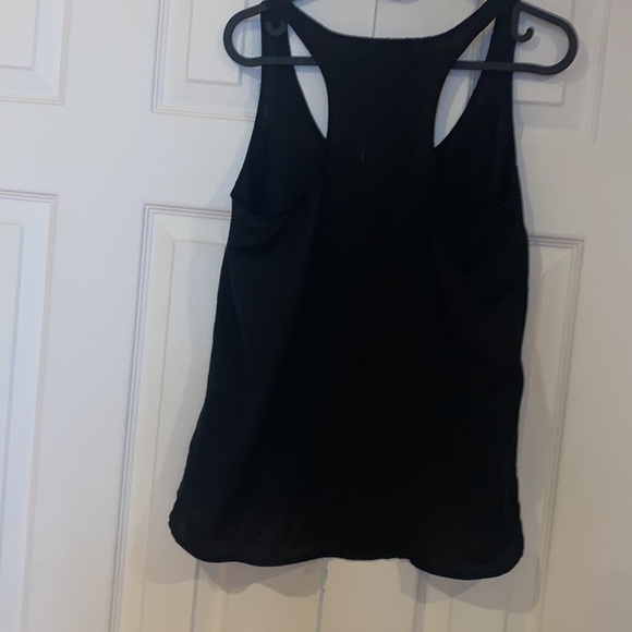 Forever 21 black racer back silky tank  top Sz S - Picture 4 of 10